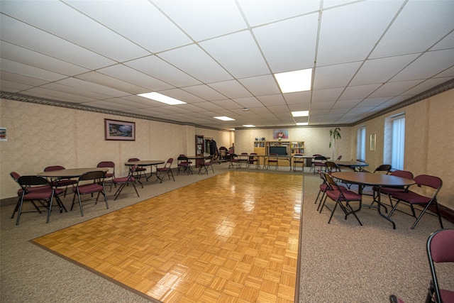135 Post Ave Unit 5U, Westbury, NY 11590 - misc room with baseboards and a paneled ceiling