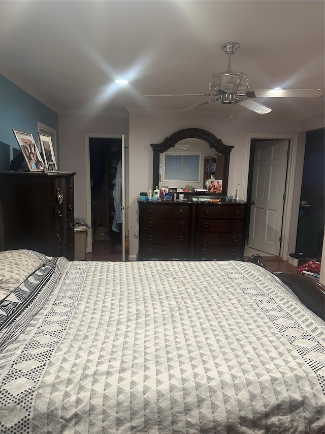 bedroom with ceiling fan