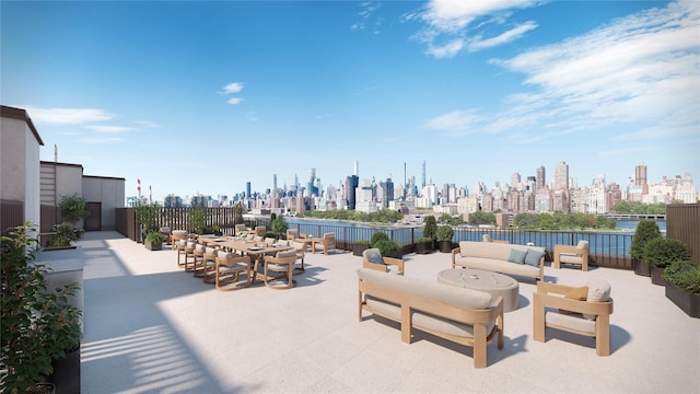 view of patio / terrace featuring an outdoor hangout area