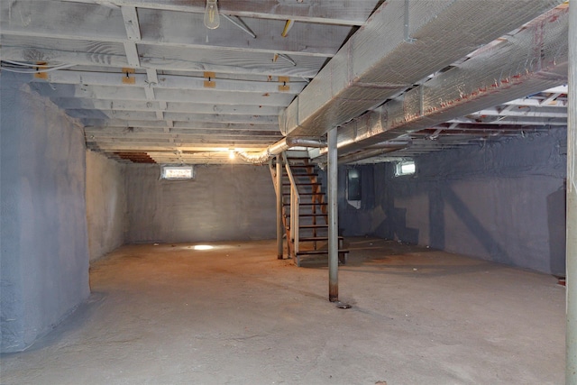 view of basement