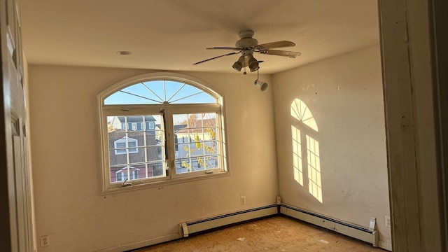 unfurnished room featuring ceiling fan