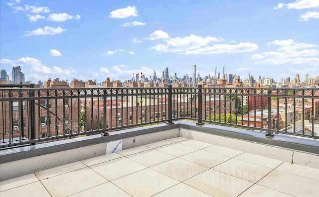 view of patio / terrace with a balcony