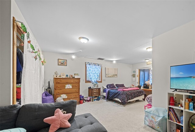 view of carpeted bedroom