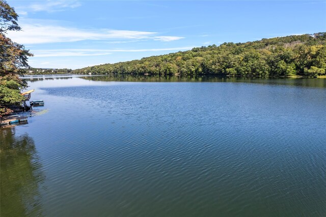 water view with a boat dock