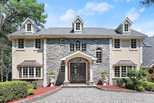 view of front of home with french doors