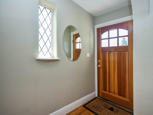 entryway featuring wood-type flooring