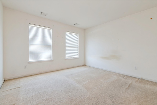 carpeted empty room featuring a wealth of natural light