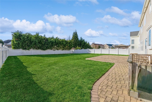 view of yard with a patio