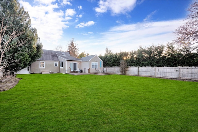 view of yard with a patio area