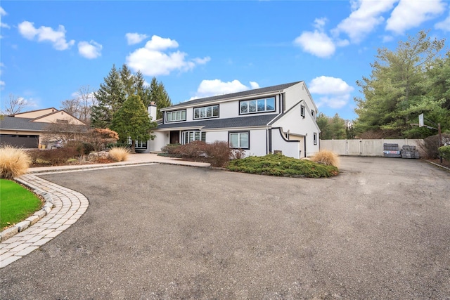 view of front property with a garage