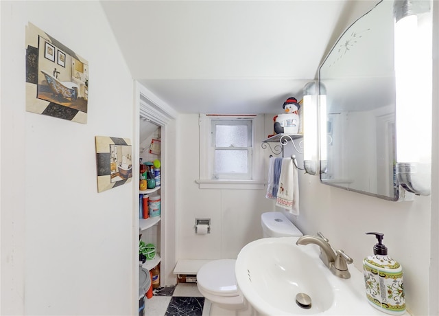 bathroom with sink and toilet