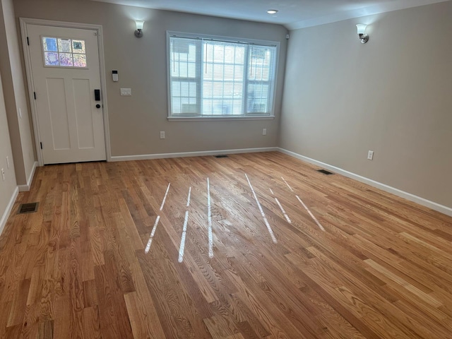 entryway featuring light hardwood / wood-style flooring