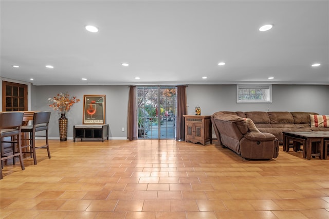 living room with a healthy amount of sunlight