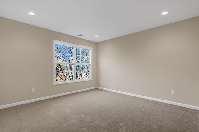 view of carpeted empty room