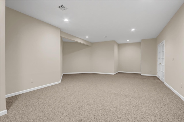 view of carpeted spare room