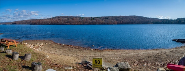 property view of water with a mountain view