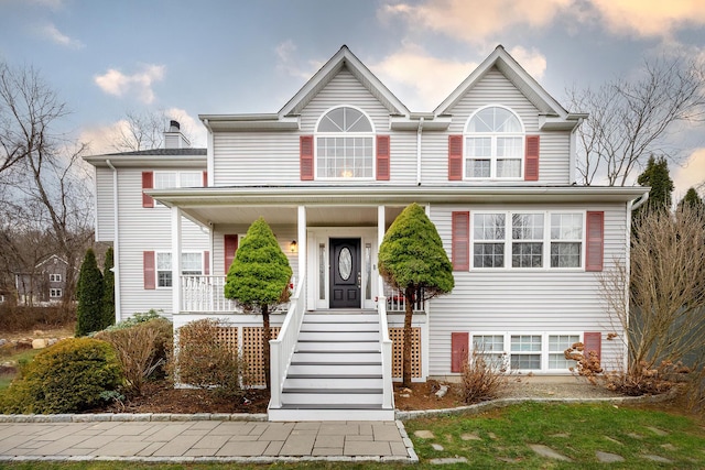 view of front of house with a porch