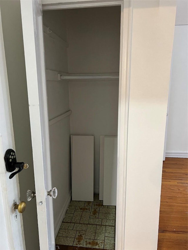 bathroom featuring wood-type flooring