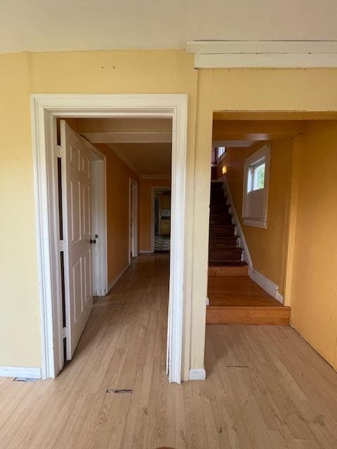 817 Southard St, Baldwin, NY 11510 - staircase with wood finished floors and baseboards
