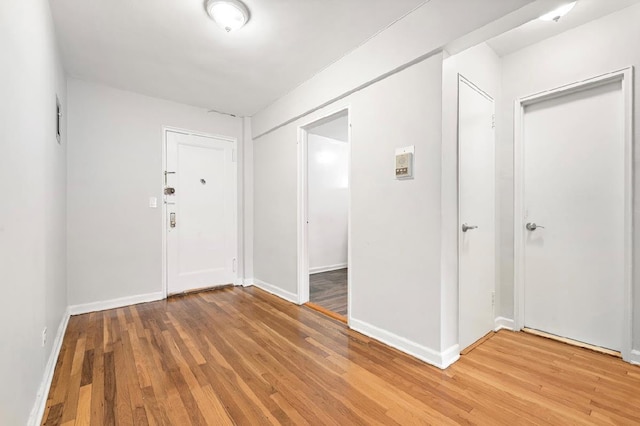 entrance foyer featuring wood-type flooring