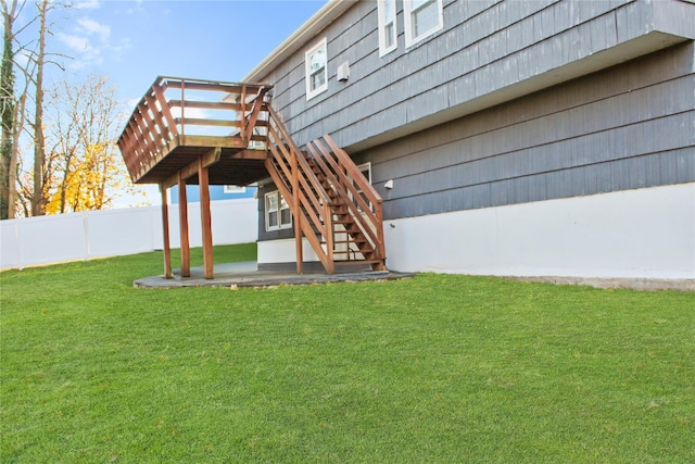 exterior space featuring a wooden deck