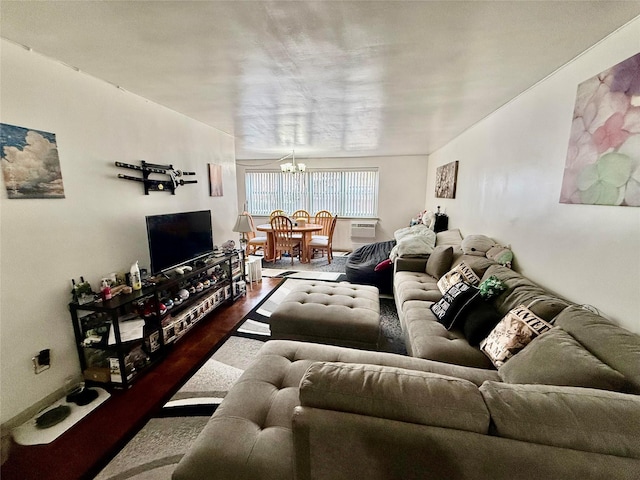 153-25 88th St Unit 1K, Howard Beach, NY 11414 - living room featuring a chandelier and wood finished floors