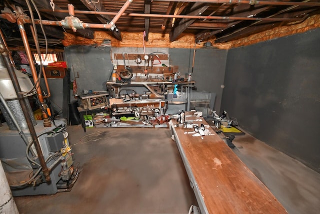 651 Madison Ave, Lindenhurst, NY 11757 - basement featuring a heating unit