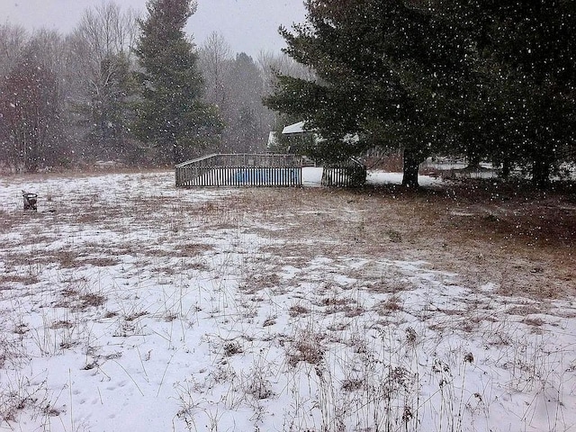 view of snowy yard