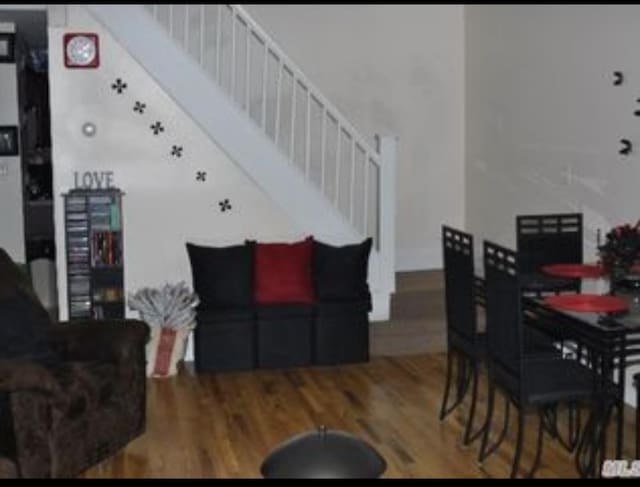 dining room with wood-type flooring