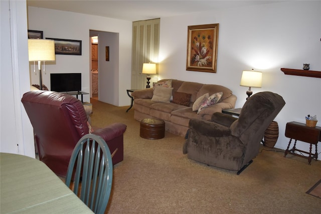 view of carpeted living room