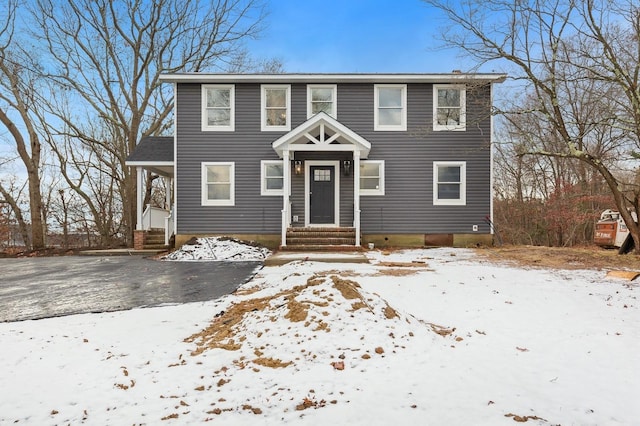 view of colonial inspired home