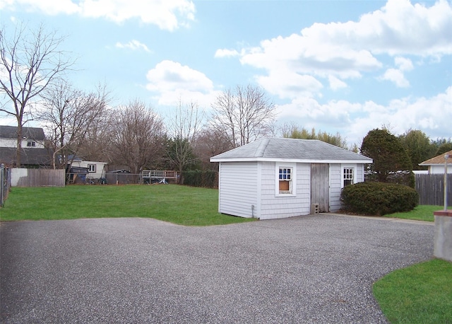 exterior space with a lawn