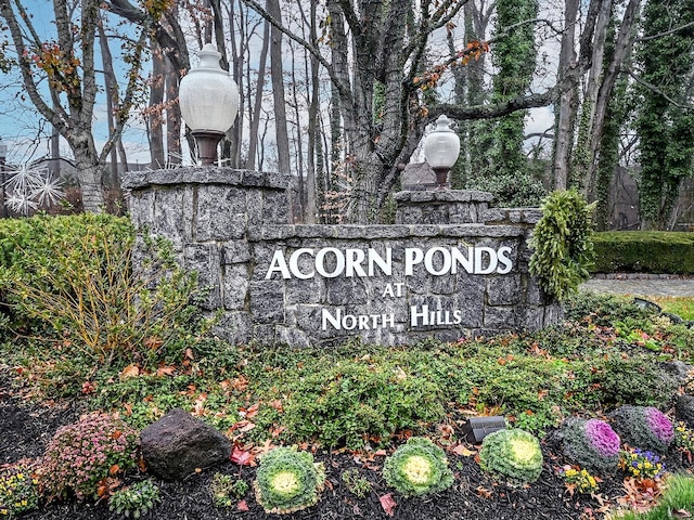 view of community sign