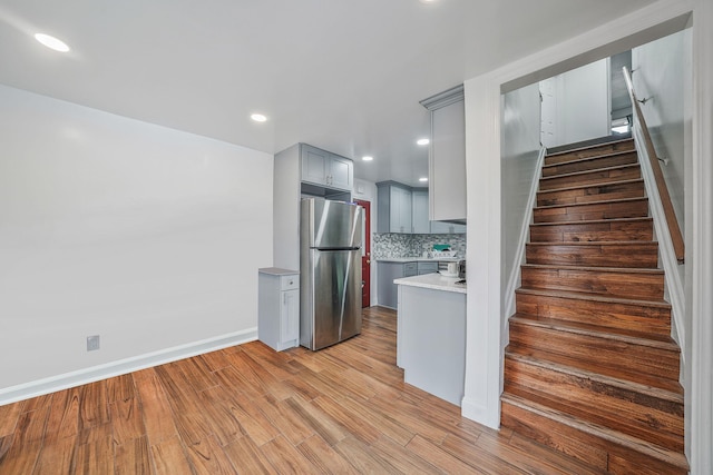 interior space with hardwood / wood-style flooring