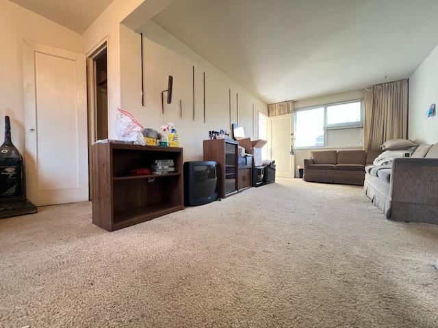 living room featuring carpet