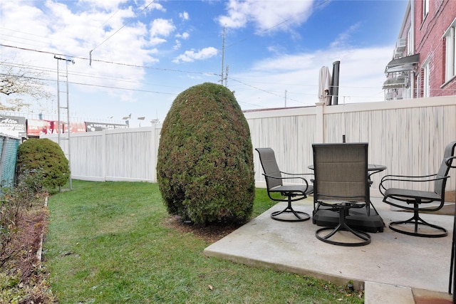 view of yard featuring a patio