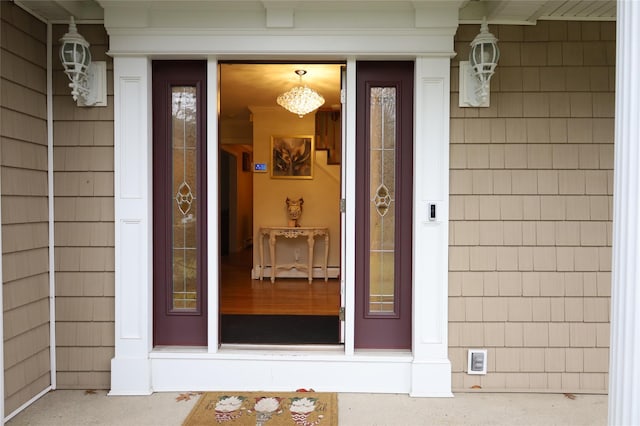 view of doorway to property