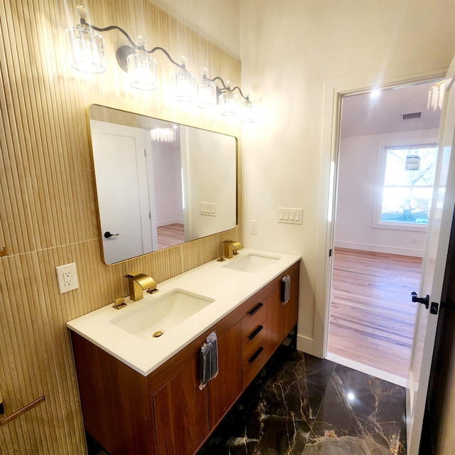 bathroom with vanity