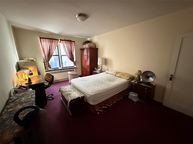 bedroom featuring carpet