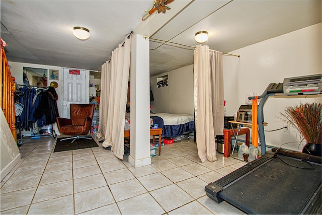 view of tiled bedroom