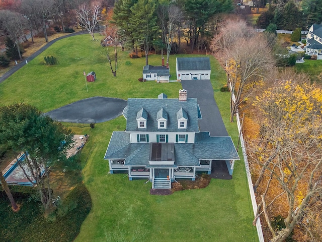 birds eye view of property