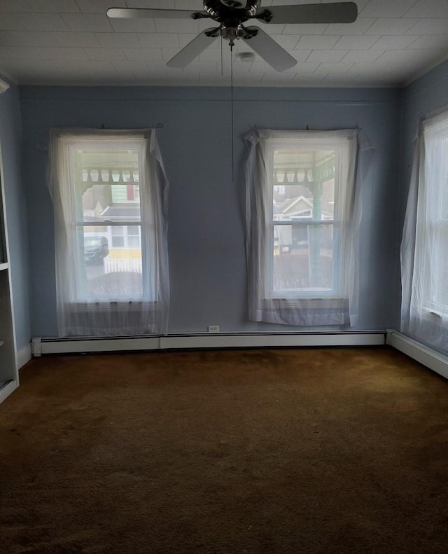9 Hermance St, Ellenville, NY 12428 - unfurnished room with carpet flooring and ceiling fan