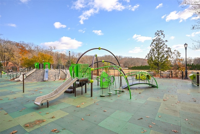 view of jungle gym