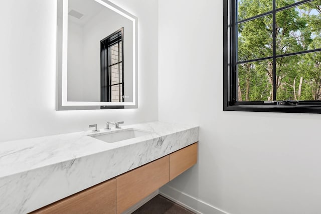 bathroom featuring vanity