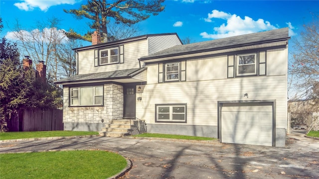 view of front of house featuring a garage