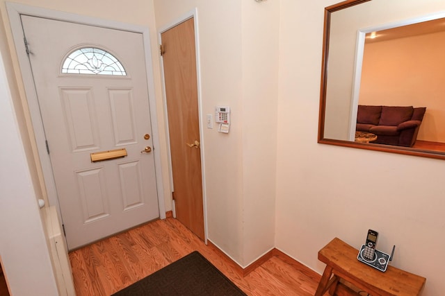 entryway featuring light hardwood / wood-style floors