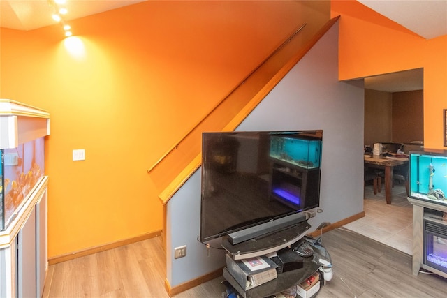 interior space featuring light wood-type flooring