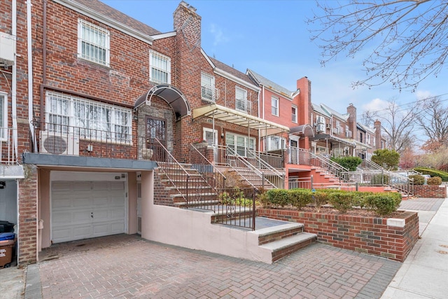 view of property with a garage