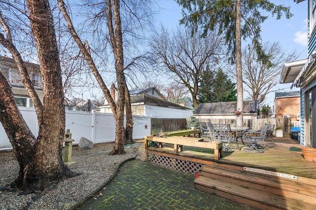 view of wooden terrace