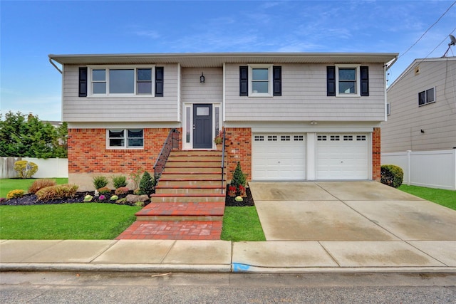 split foyer home with a garage